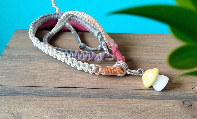 Mushroom Pendant Hemp Necklace