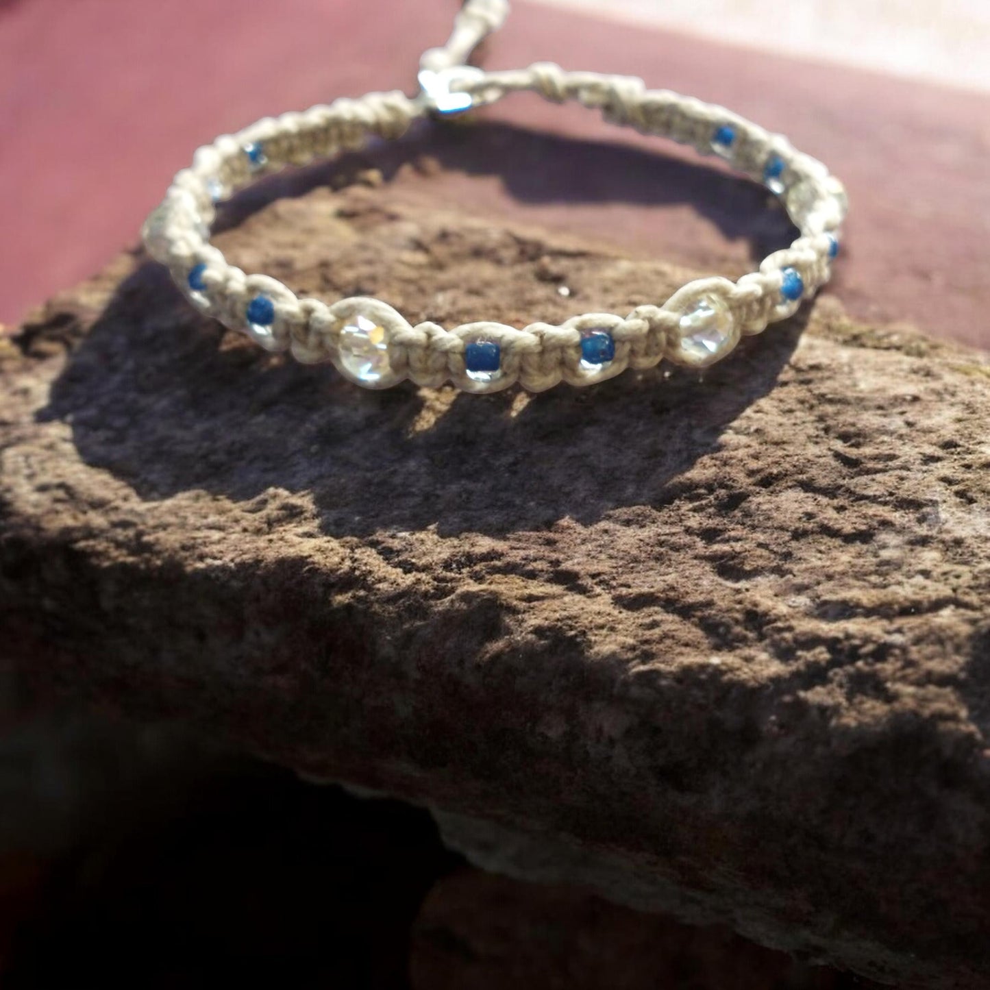 Glass Beaded Handmade Hemp Bracelet