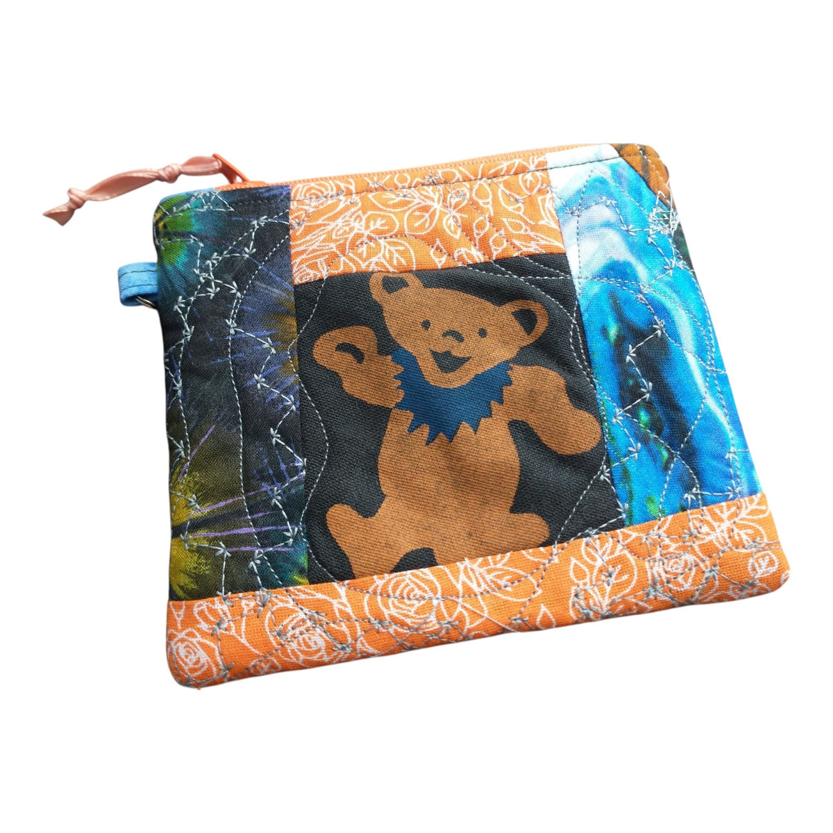Grateful Patchwork Zipper Pouch Coin Purse