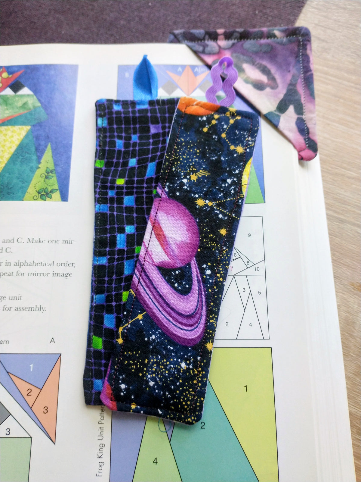 Saturn Fabric Bookmark Set