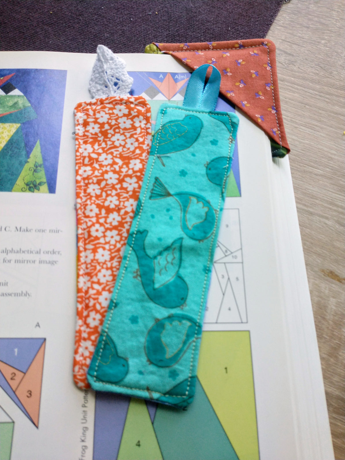 Vintage Fabric Bookmark Set