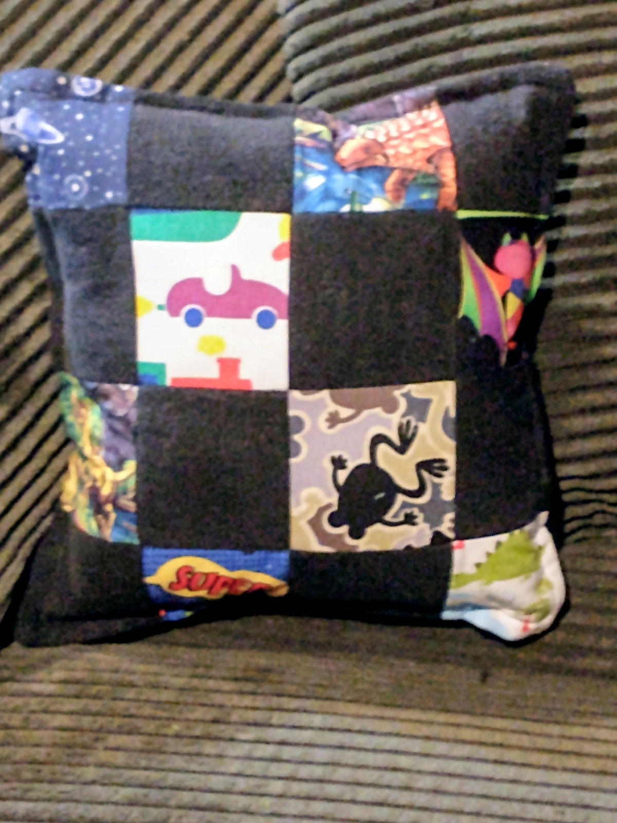 Boys Find It Patchwork Travel Pillow