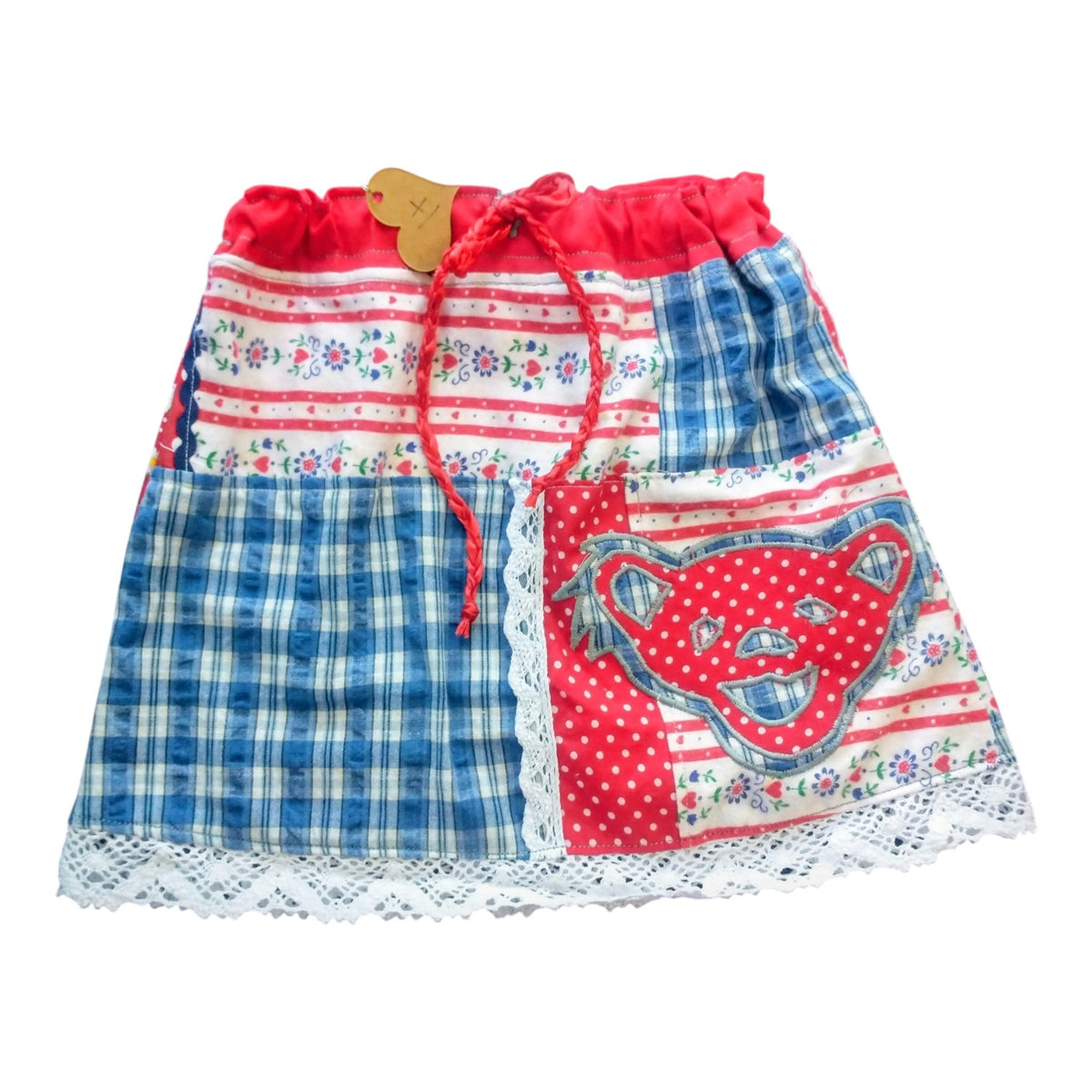1t Vintage Baby Bear Patchwork Skirt