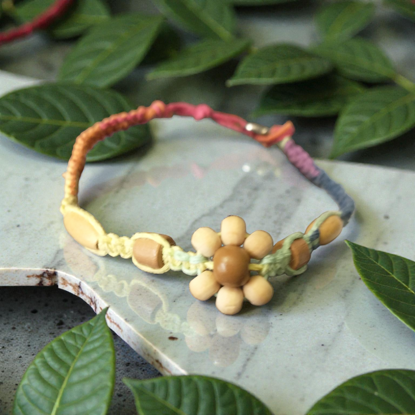 Rainbow Flower Anklet