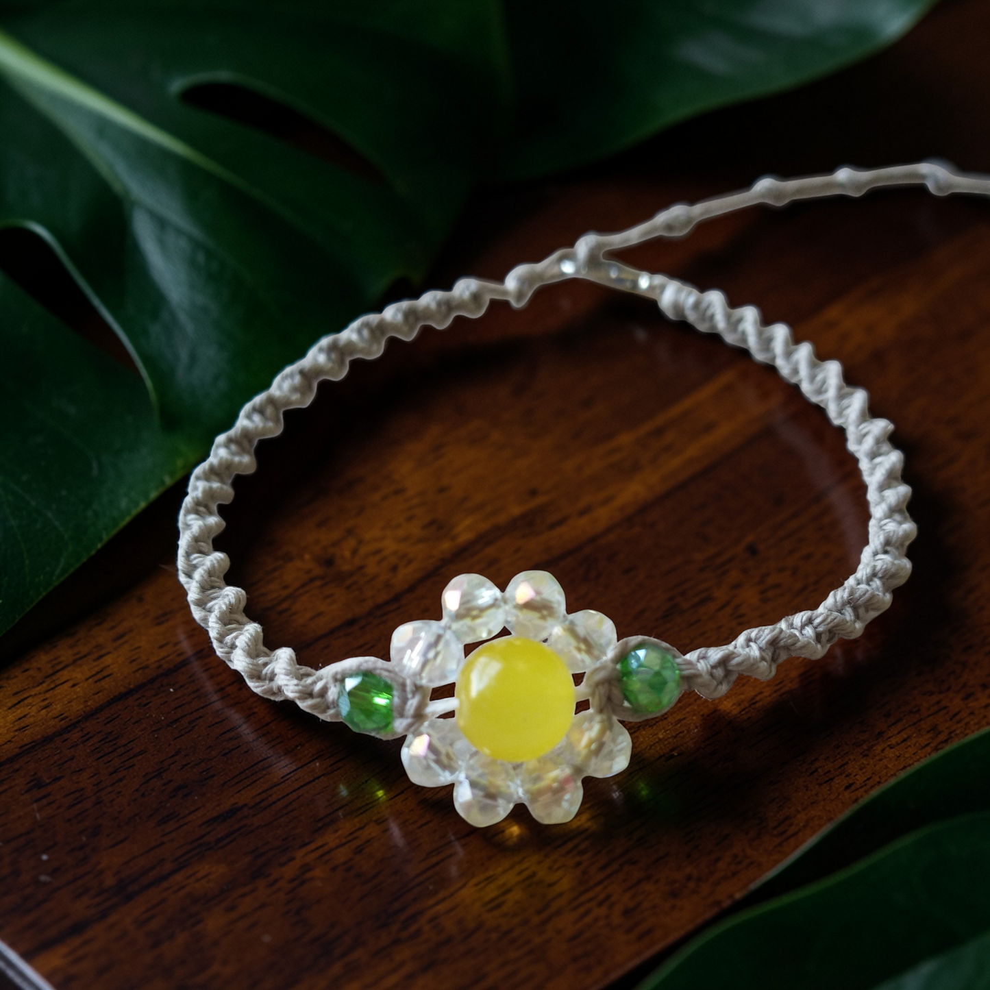 Daisy Anklet Hemp Ankle Bracelet