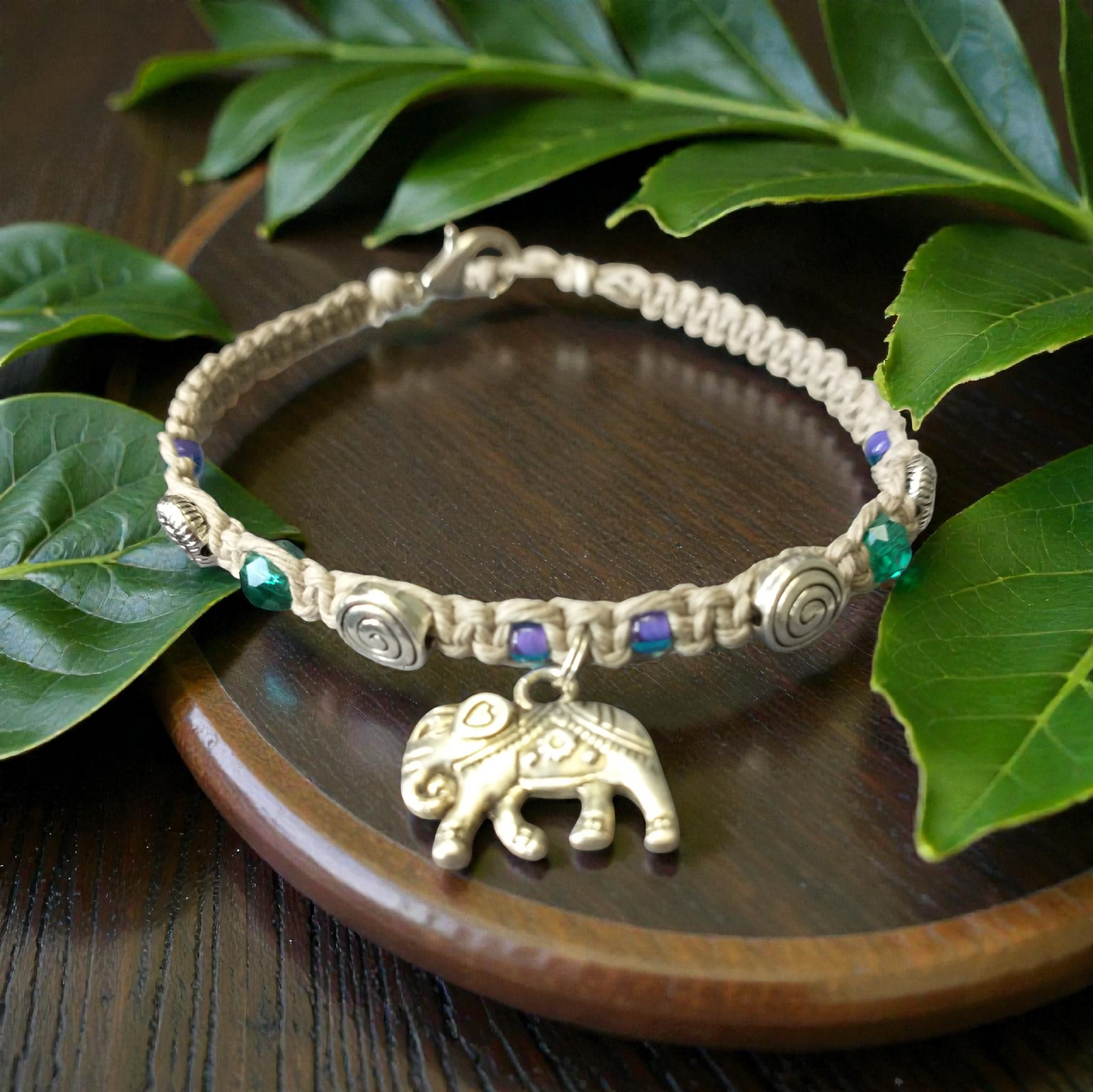 Elephant Anklet Hemp Ankle Bracelet