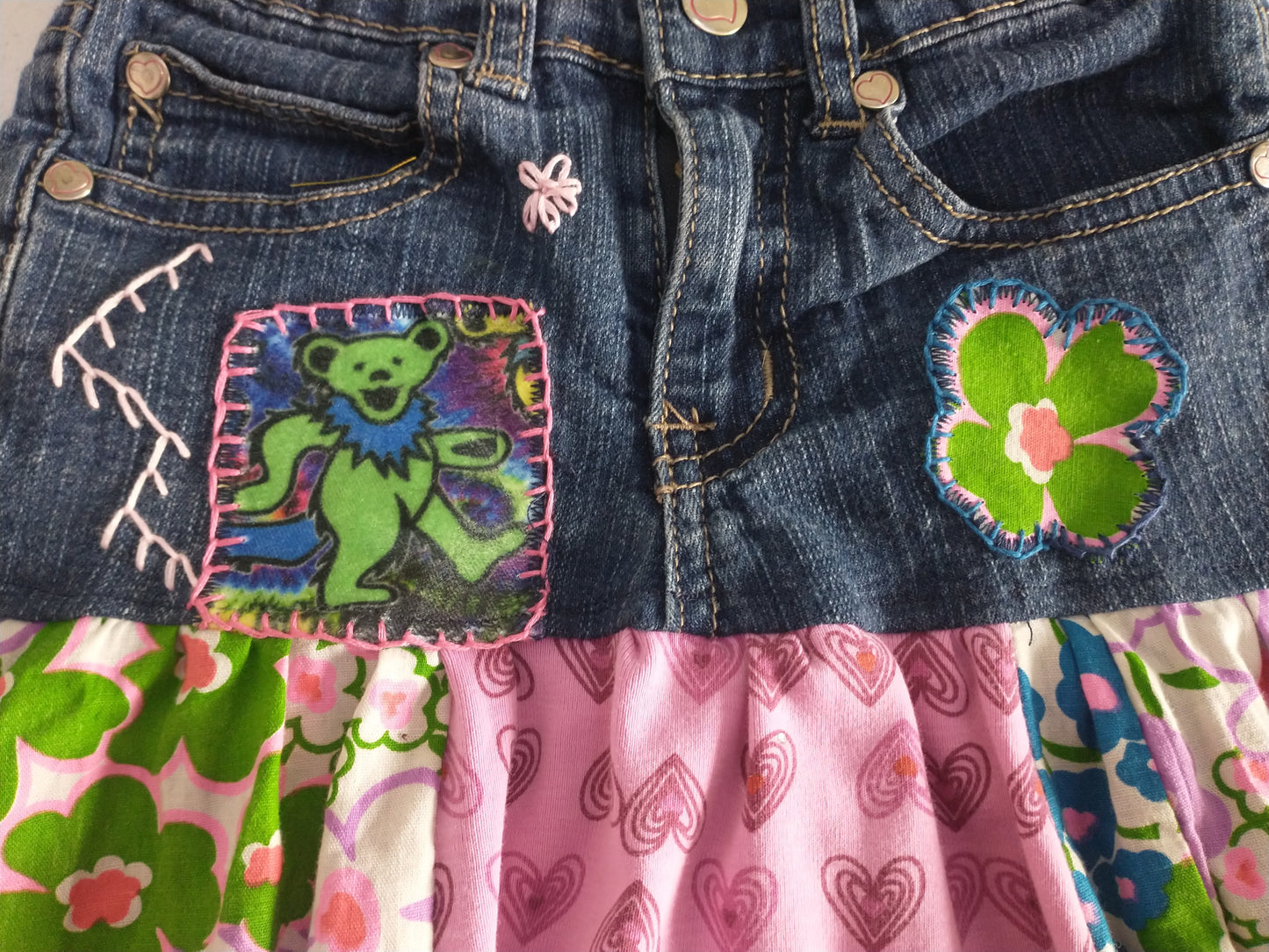 5t Vintage Patchwork Twirl Skirt