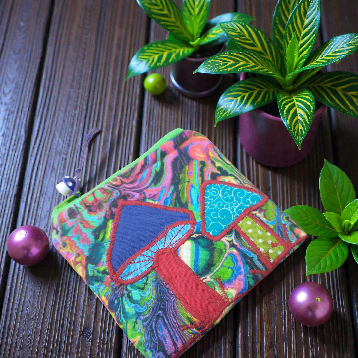 Mushroom Zipper Pouch Coin Purse