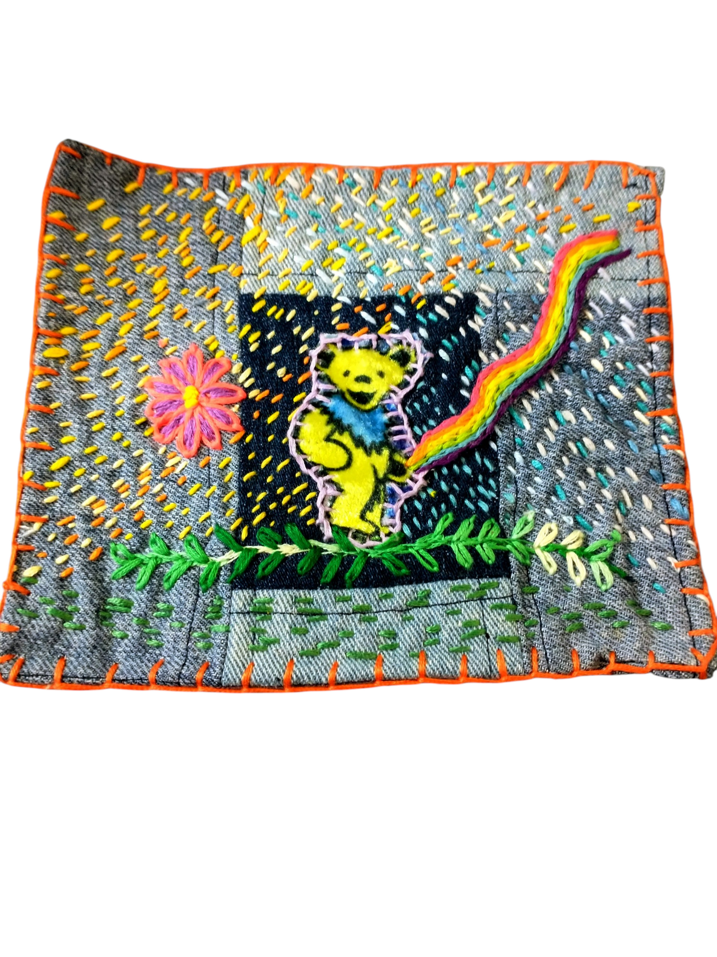 Rainbow Full of Sound Patchwork Denim Patchwork Patch