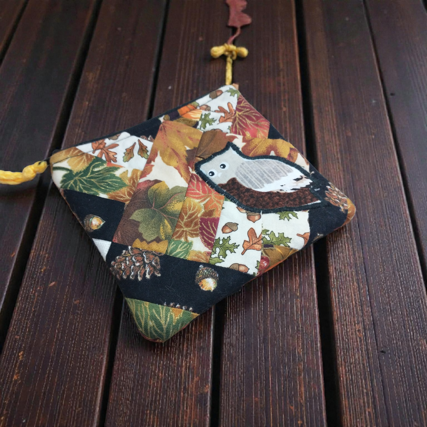 Owl Patchwork Zipper Pouch Coin Purse