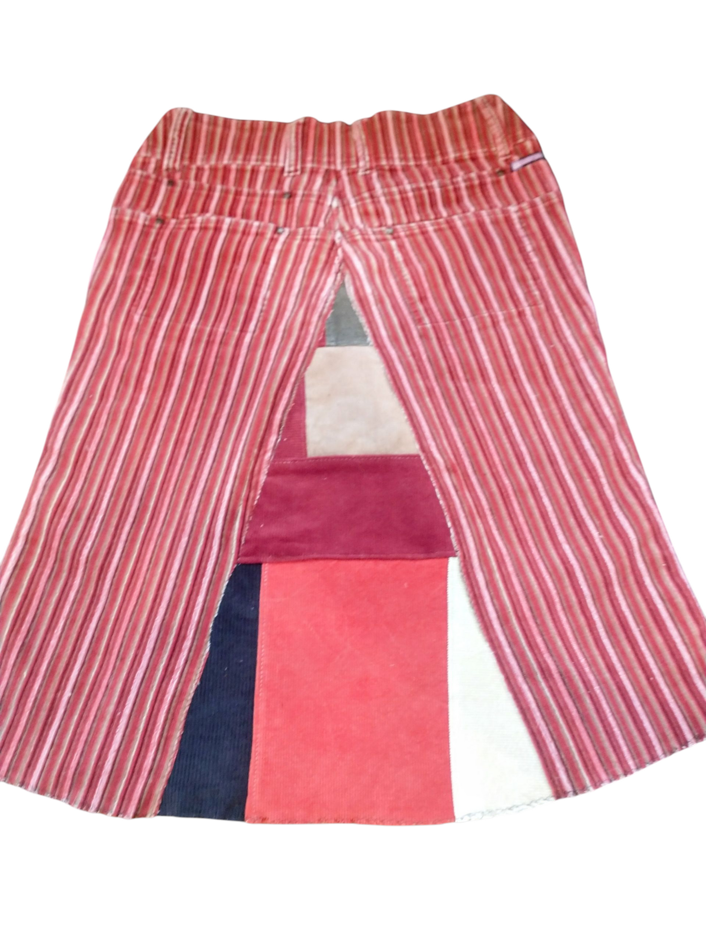 Patchwork Corduroy Skirt