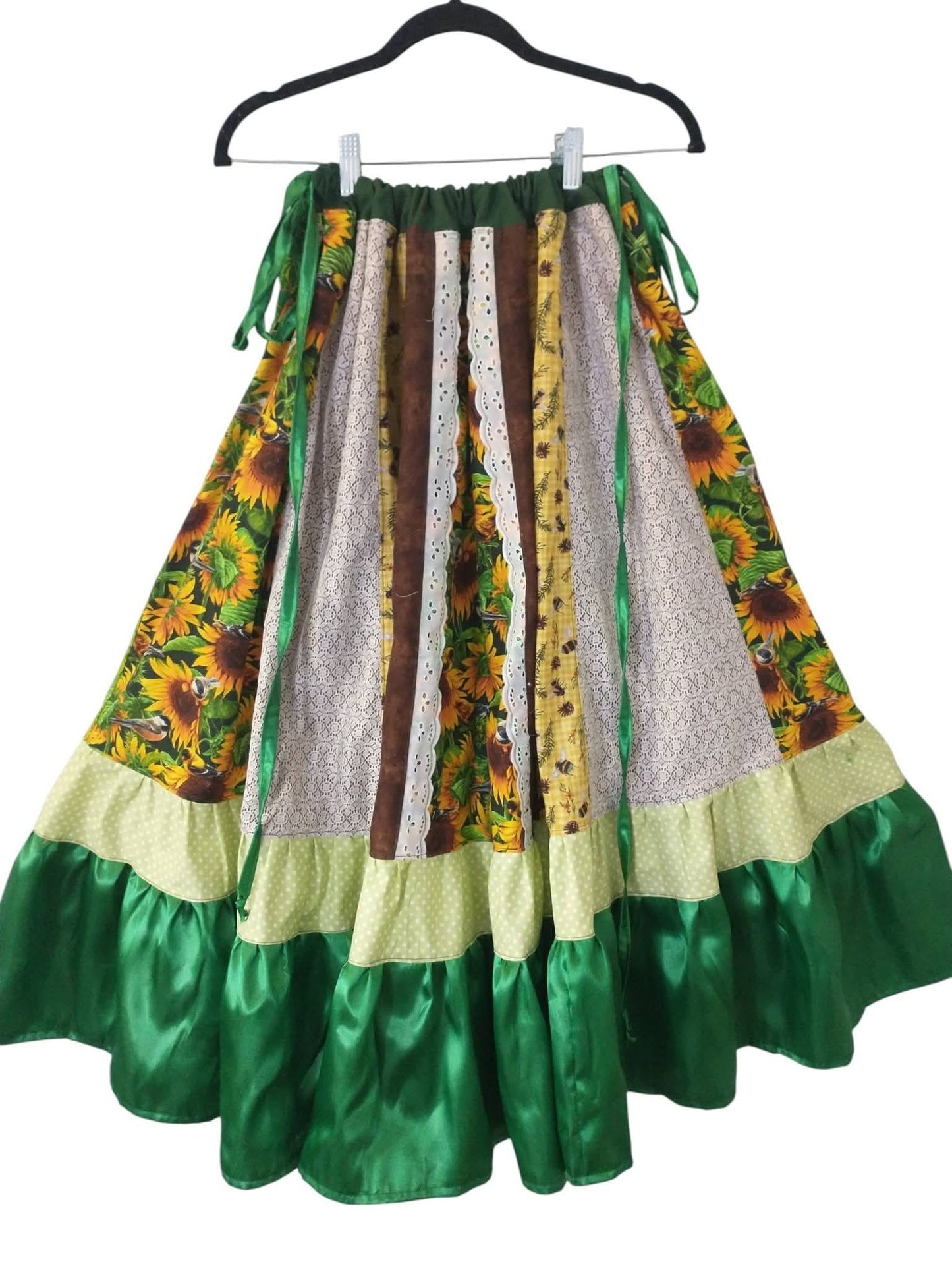 SALEPatchwork Skirt Vintage Fabric Spinner