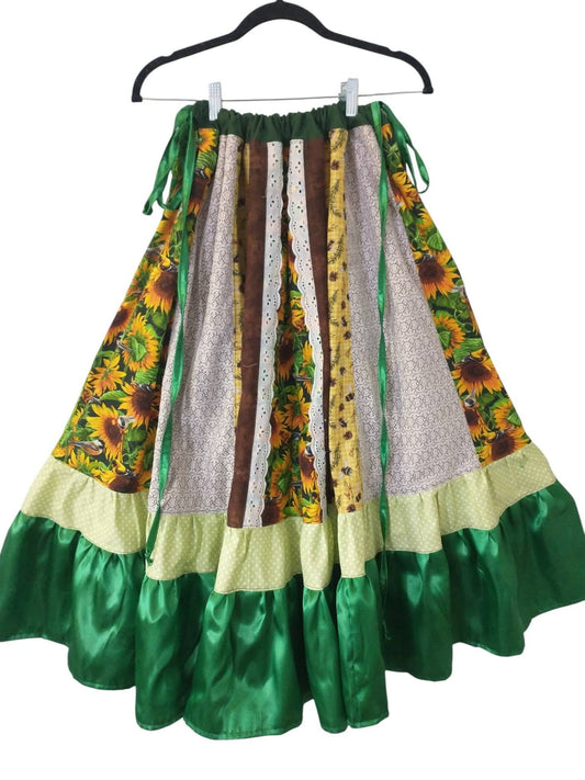 SALEPatchwork Skirt Vintage Fabric Spinner