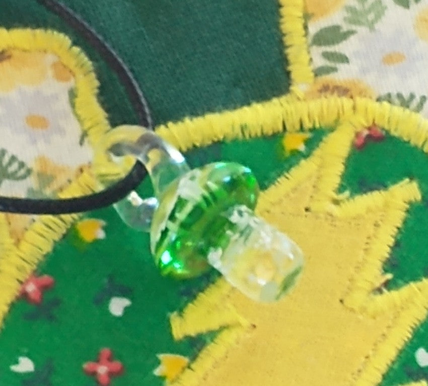 Vintage Terrapin Zipper Pouch with Glow in the Dark Glass Mushroom Pendant.