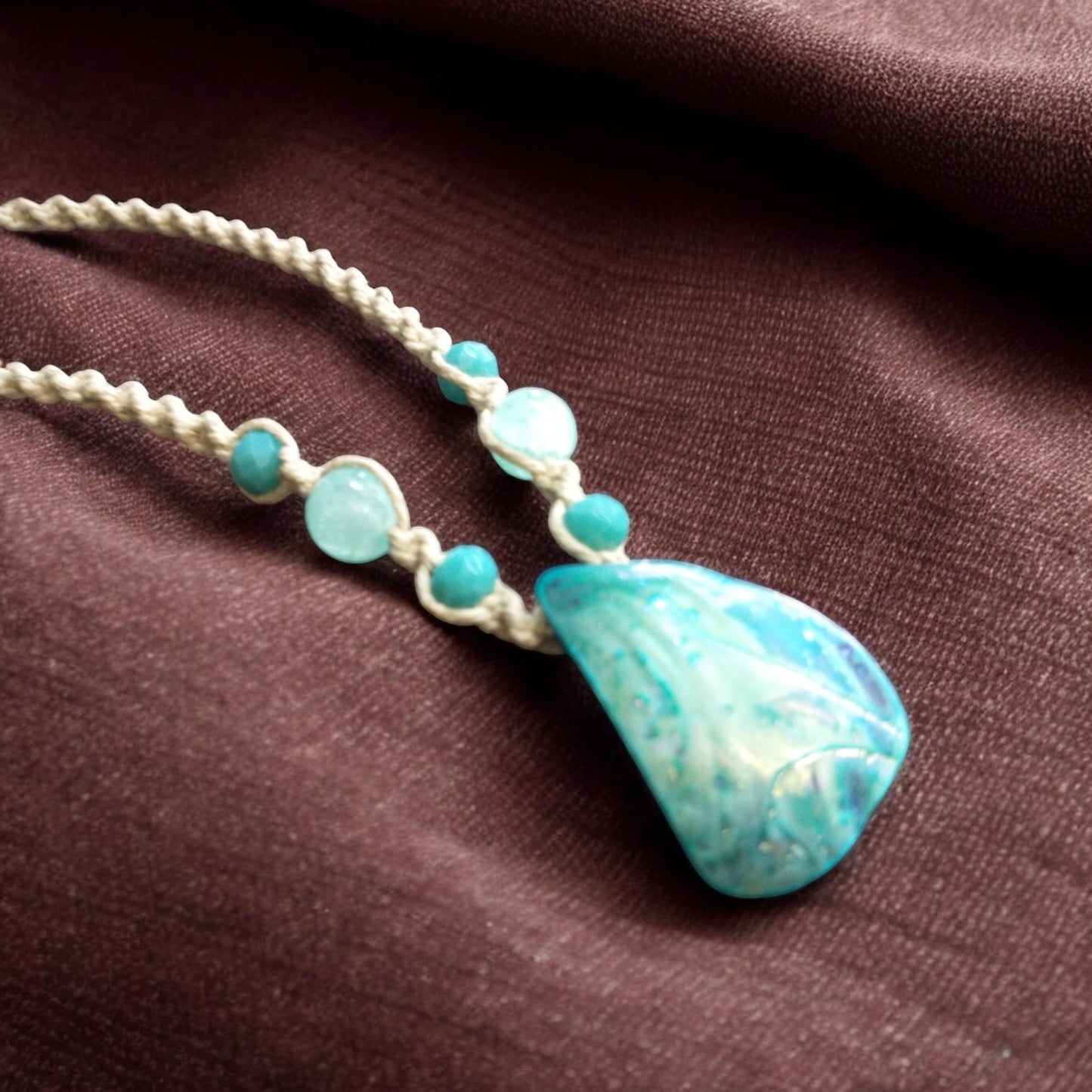 Shell Pendant Handmade Hemp Necklace