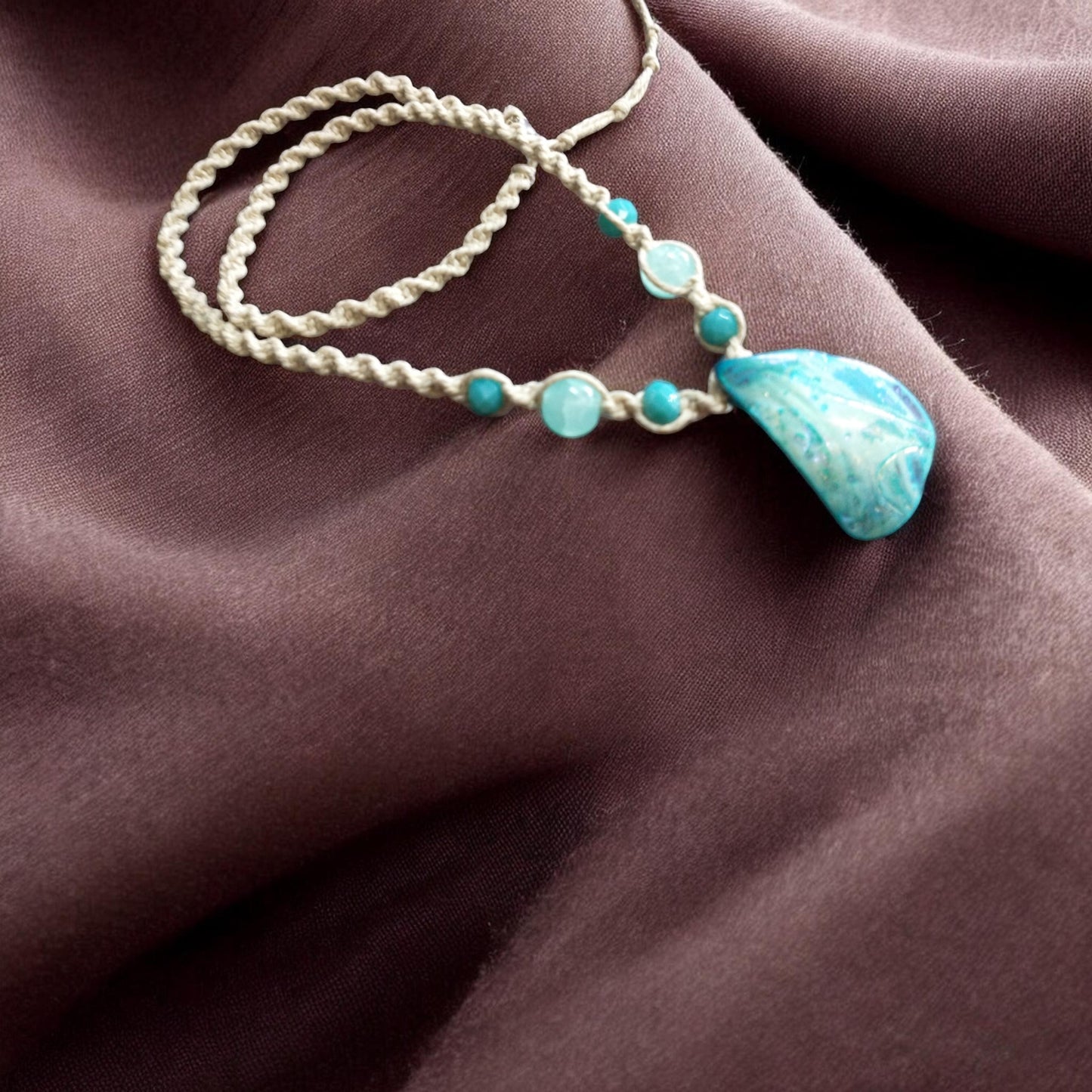 Shell Pendant Handmade Hemp Necklace