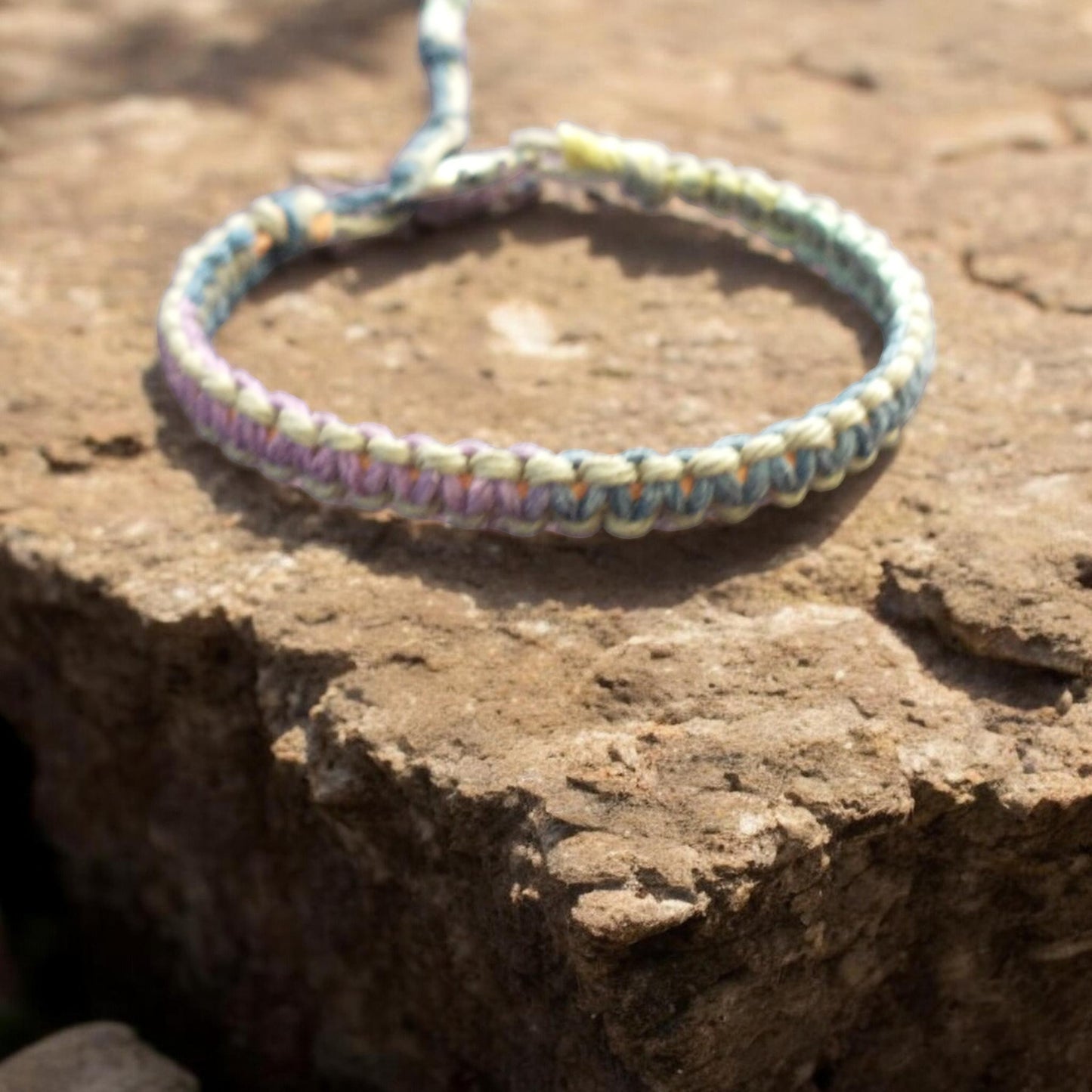 Rainbow Natural Handmade Hemp Bracelet