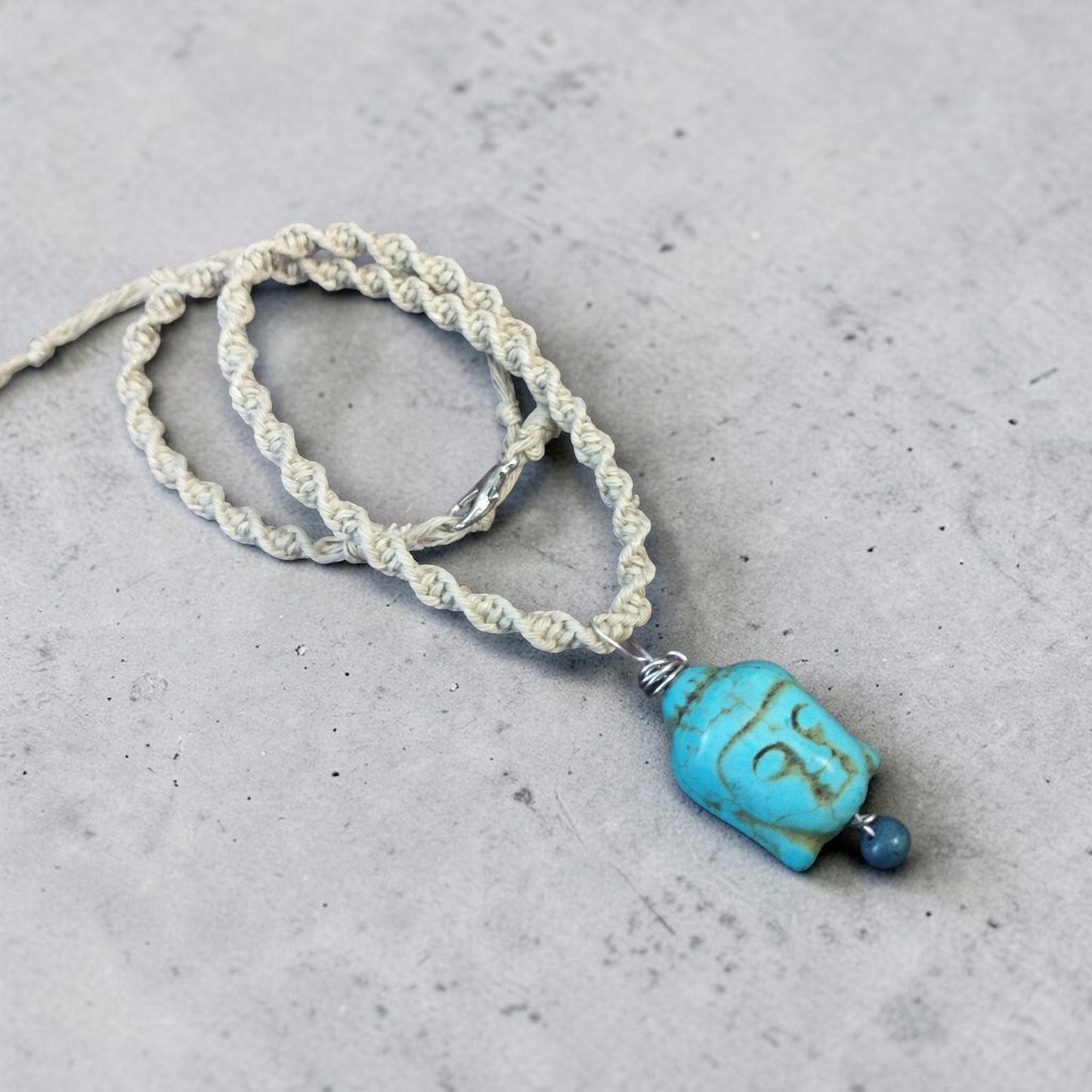 Buddha Pendant Handmade Hemp Necklace
