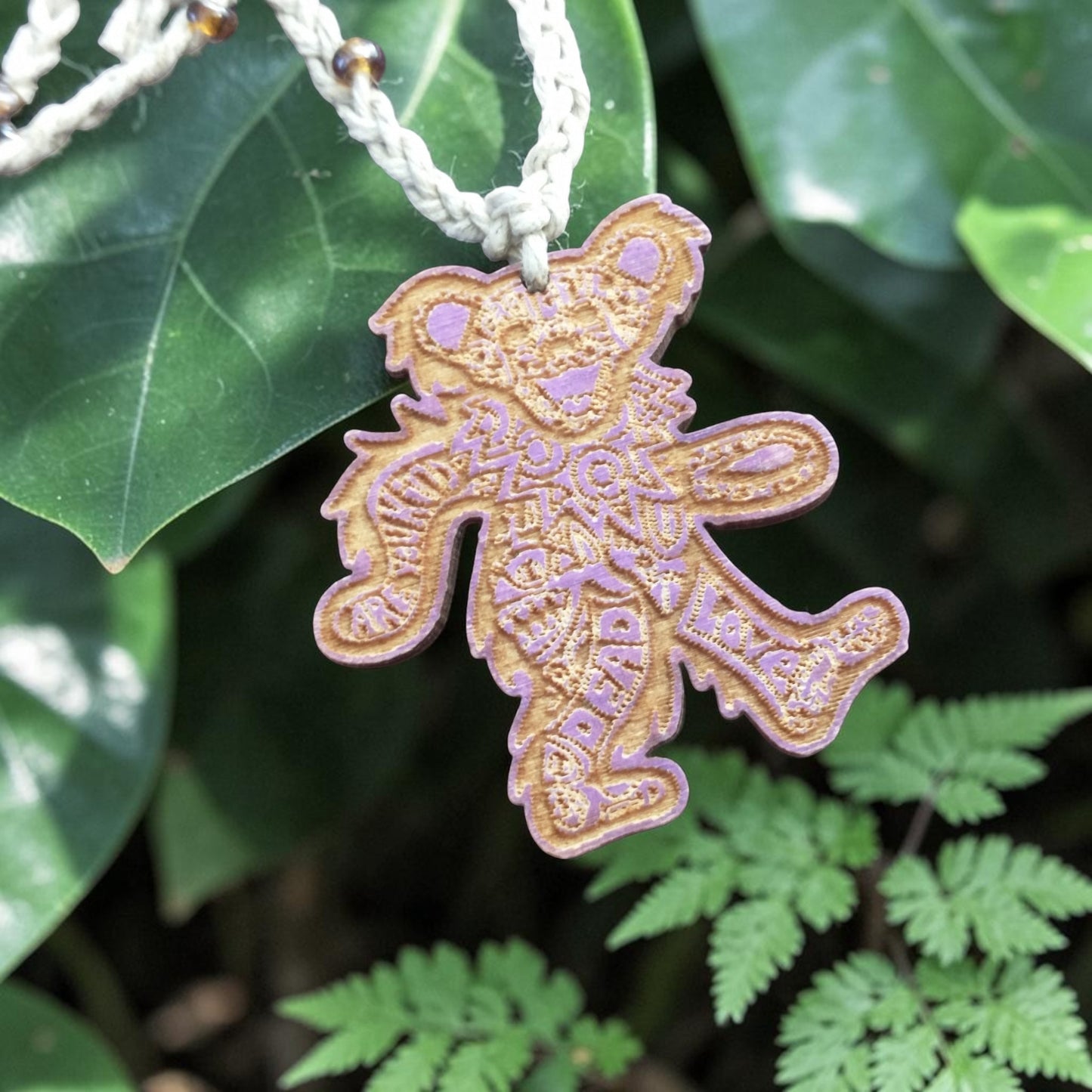 Bear Pendant Handmade Hemp Necklace