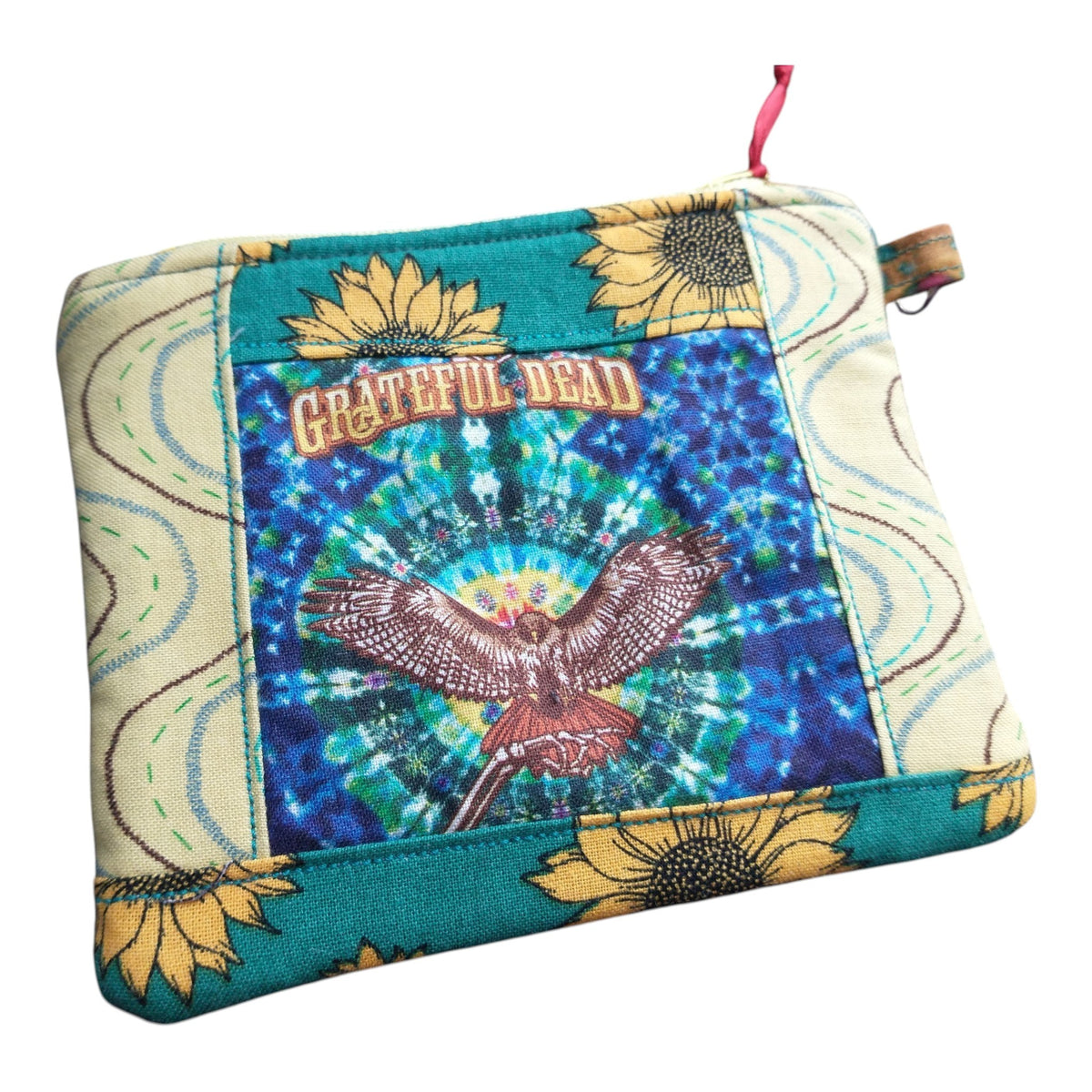 Grateful Eagle Patchwork Zipper Pouch Coin Purse