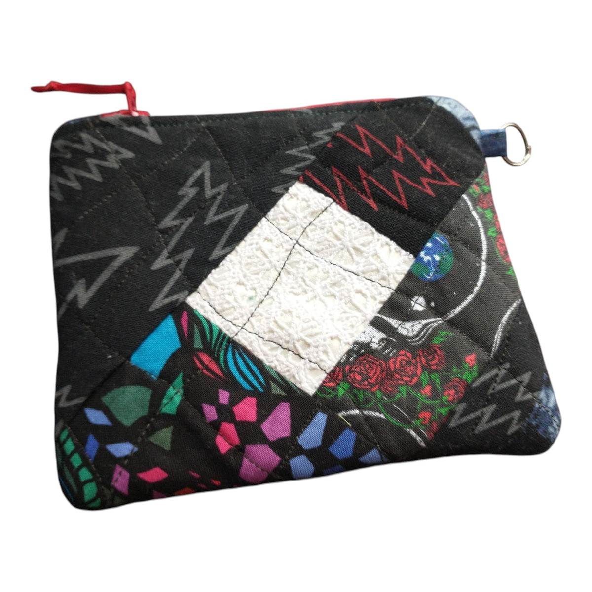 Space Face Patchwork Zipper Pouch Coin Purse