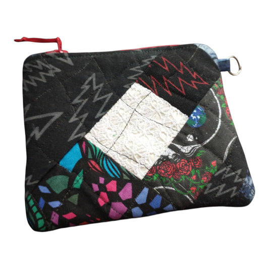 Space Face Patchwork Zipper Pouch Coin Purse