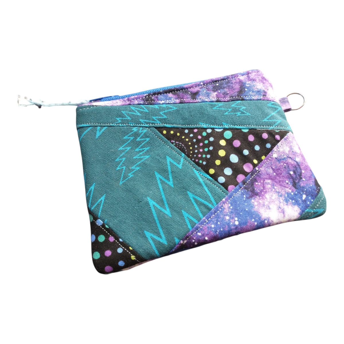 Grateful Cosmos Patchwork Zipper Pouch Coin Purse