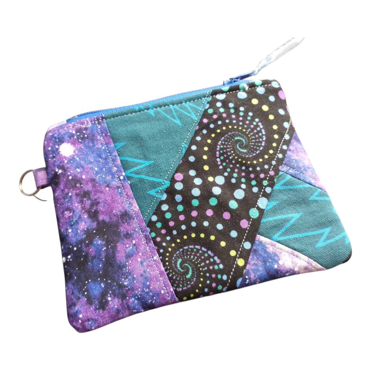 Grateful Cosmos Patchwork Zipper Pouch Coin Purse