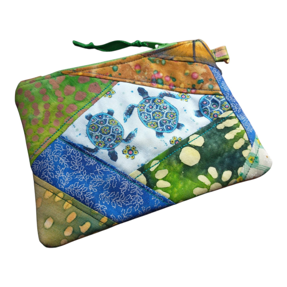 Turtle Patchwork Zipper Pouch Coin Purse