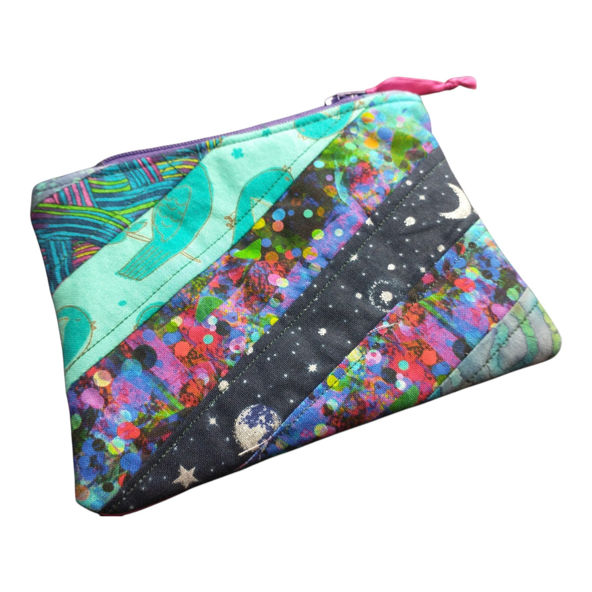 Patchwork Zipper Pouch Coin Purse