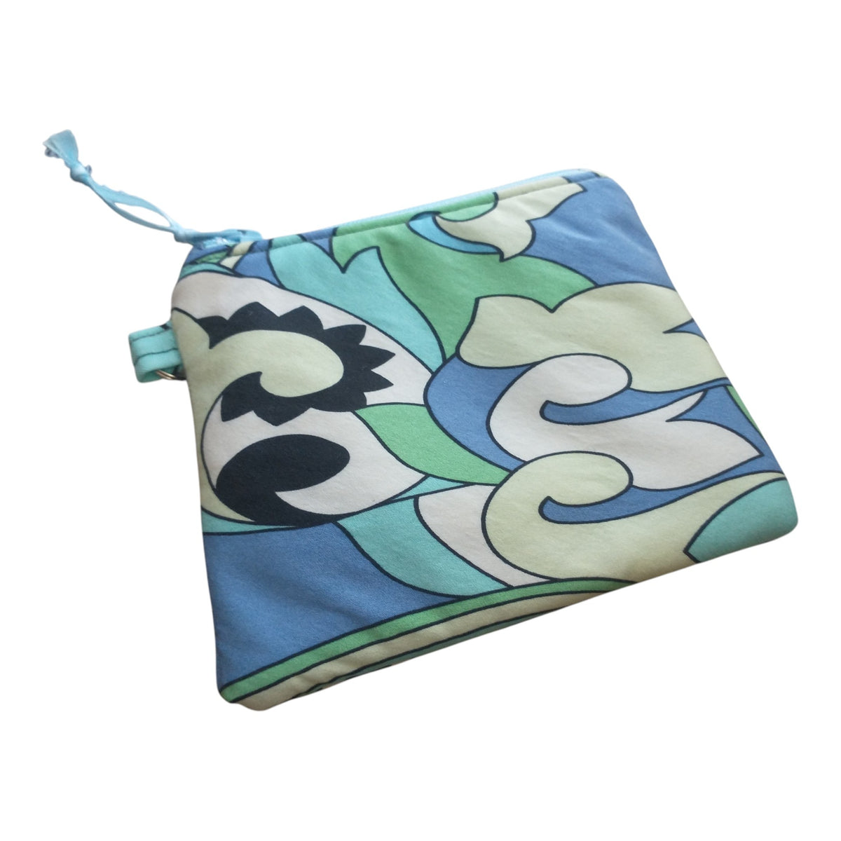 Silk Flower Zipper Pouch Coin Purse