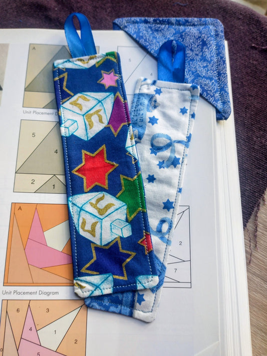 Jewish Star of David 3 pc Fabric Bookmark Set