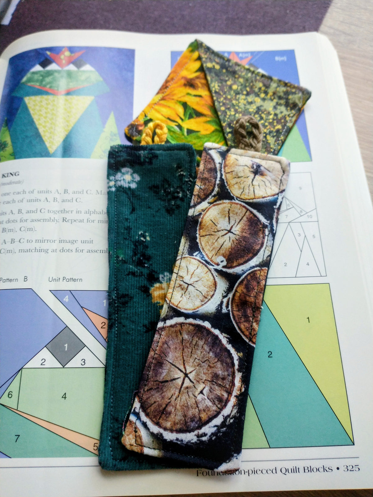 Nature Vintage Fabric Bookmark Set