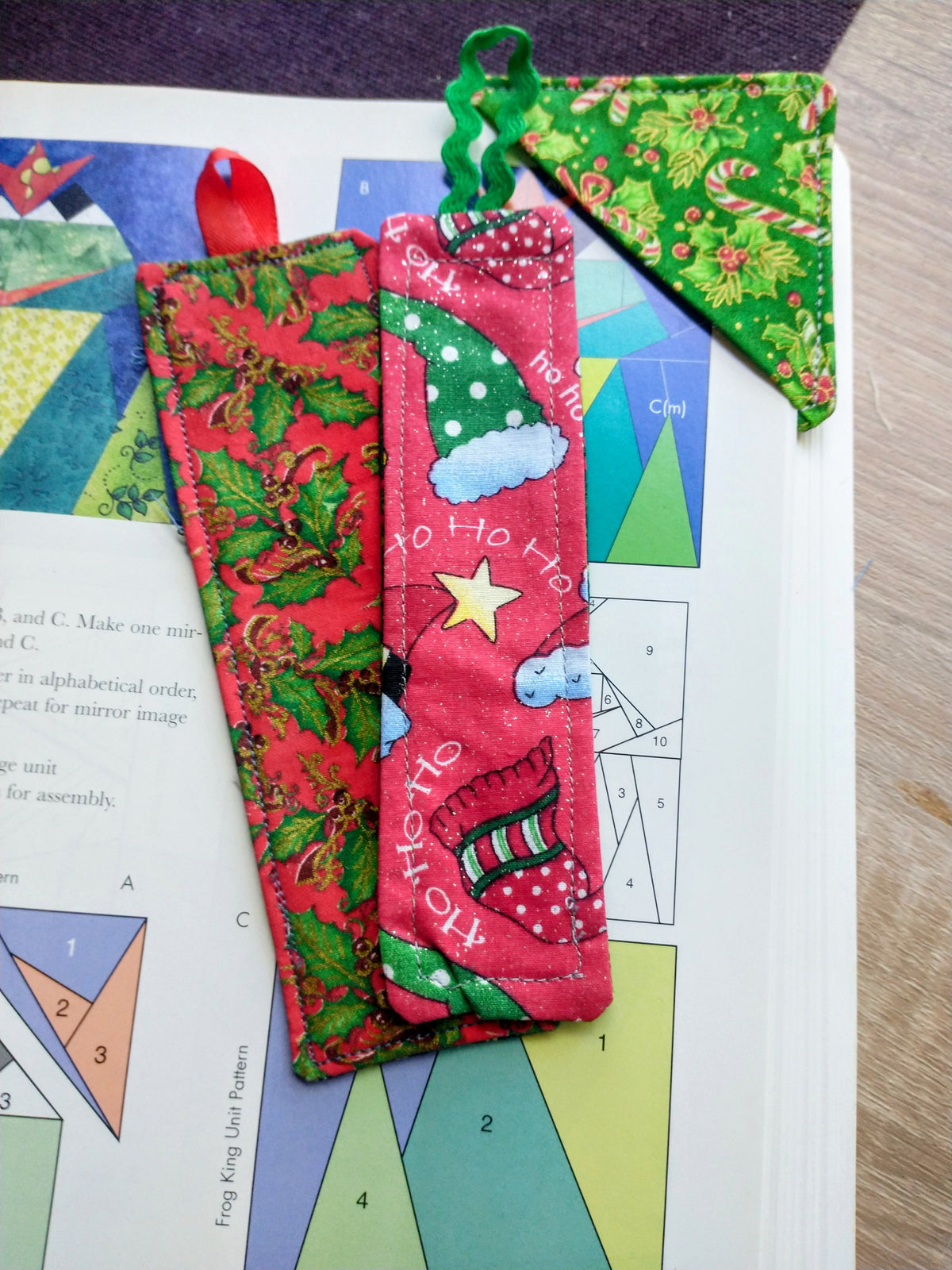 Christmas Fabric Bookmark Set