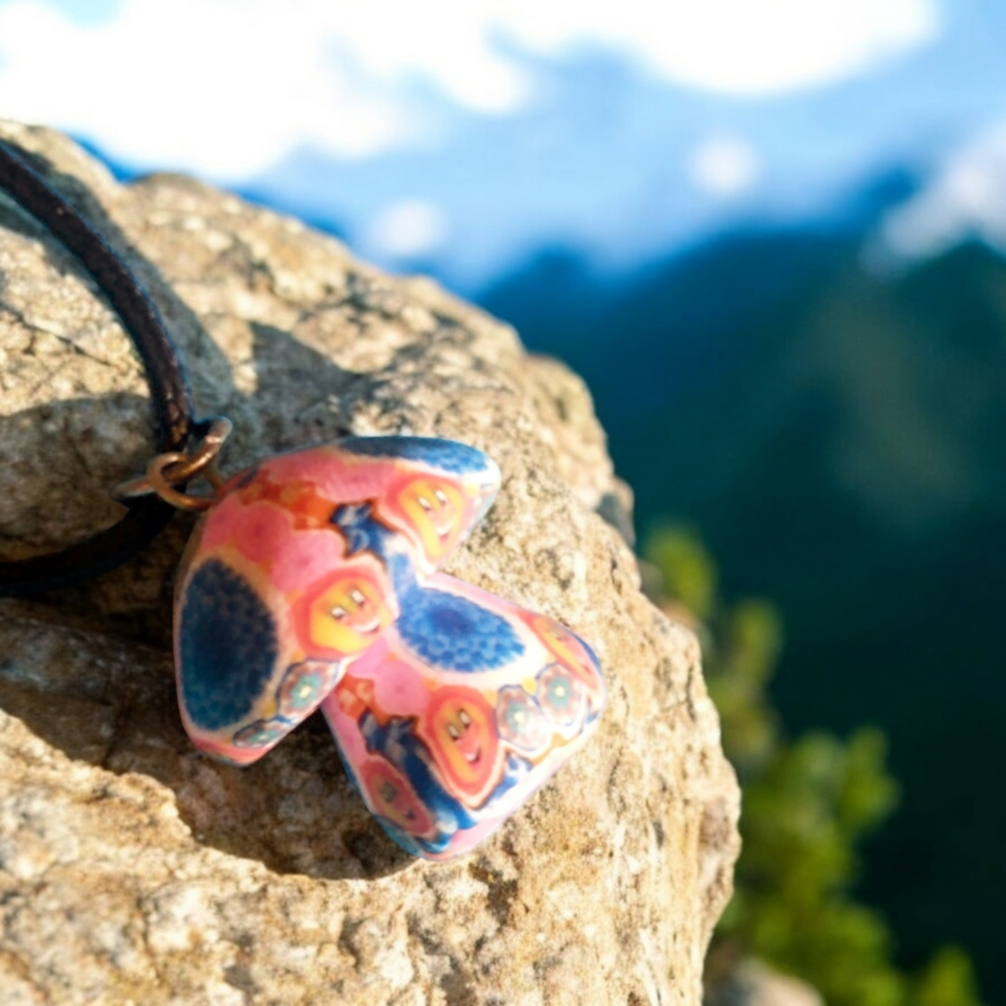 Fimo Mushroom Pendant Necklace