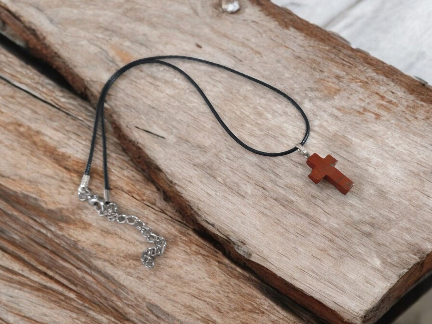 Stone Cross Pendant Necklace