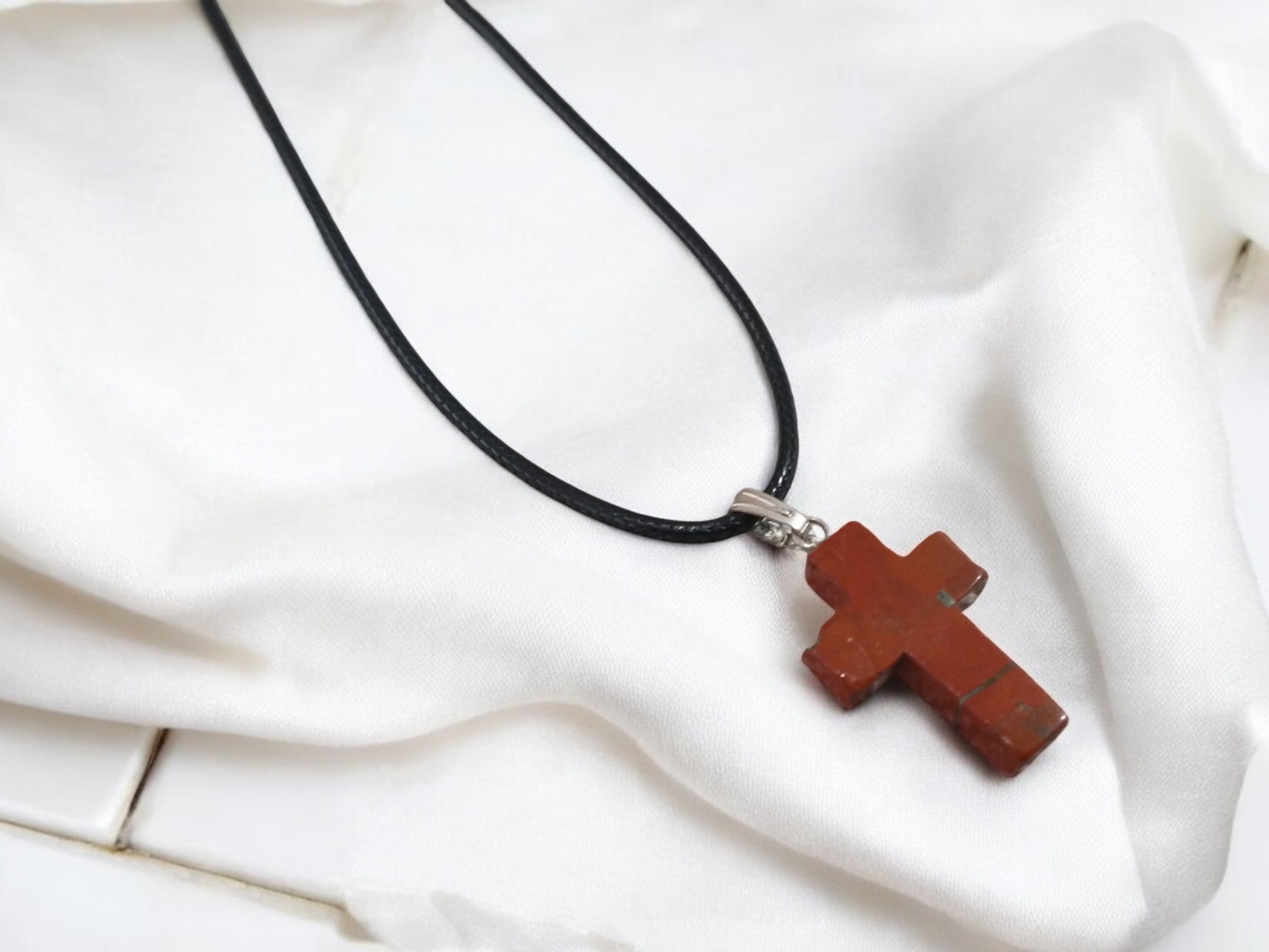 Stone Cross Pendant Necklace