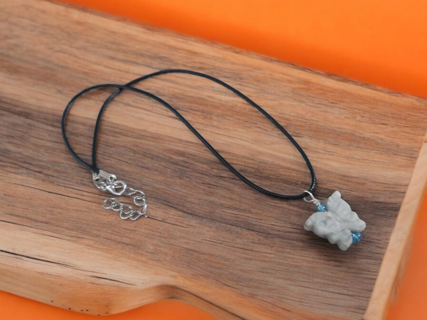 Moss Agate Butterfly Pendant