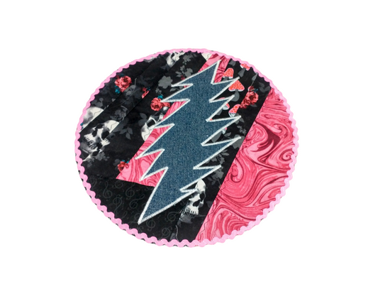 Crazy Quilt Skulls and Roses Patch