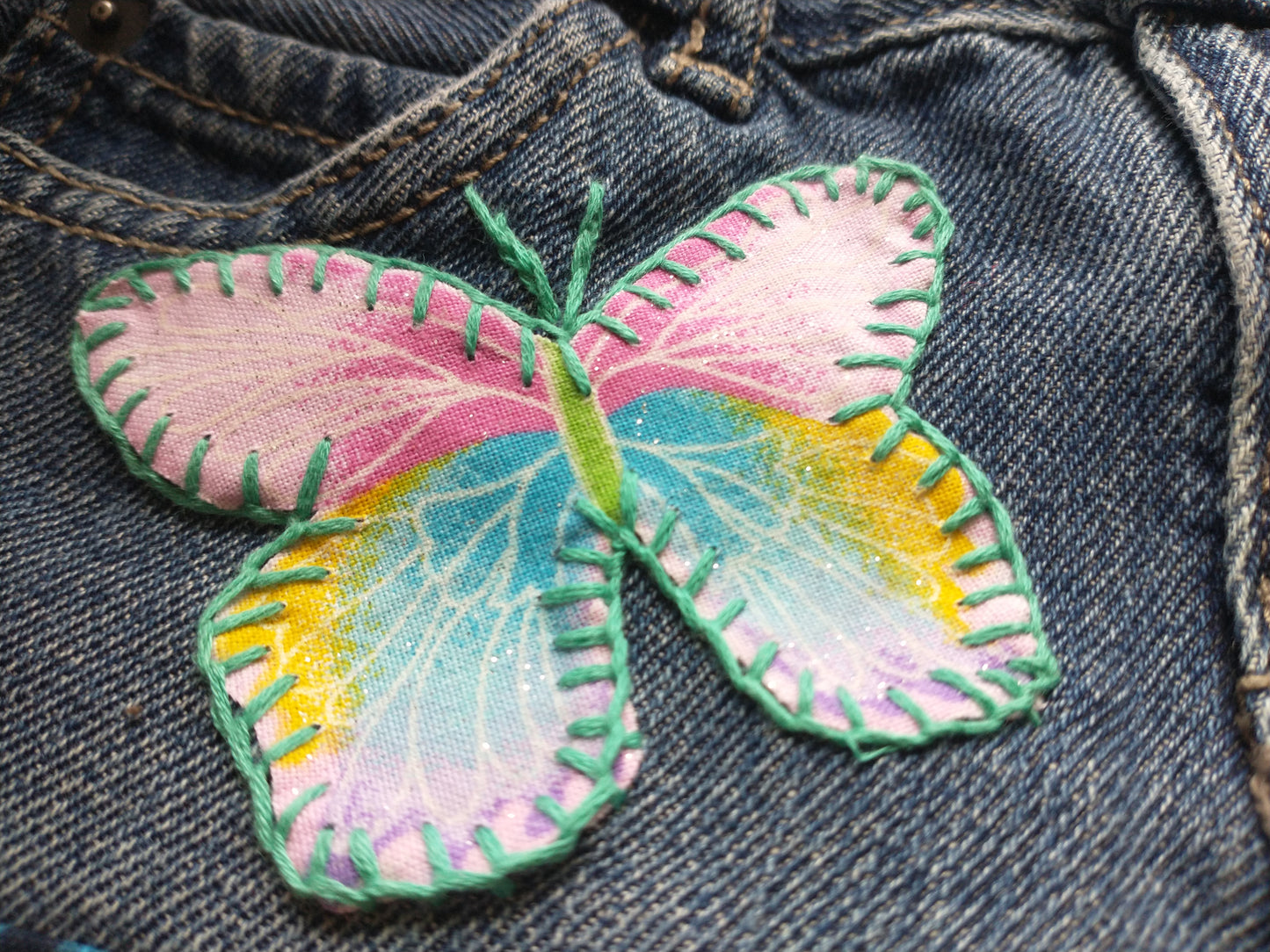 4t Dancing Bear Butterfly Patchwork Skirt