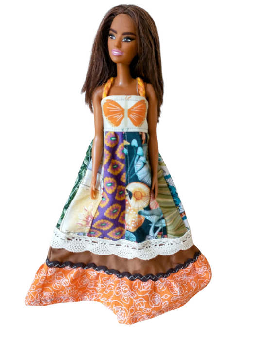 Cassidy 11.5 inch Patchwork Doll Dress
