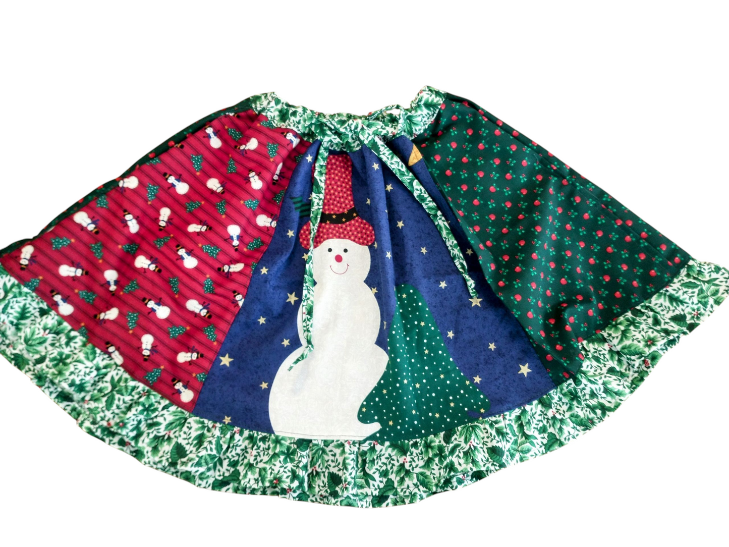 Snowman Patchwork Twirl Skirt 4t 5t 6