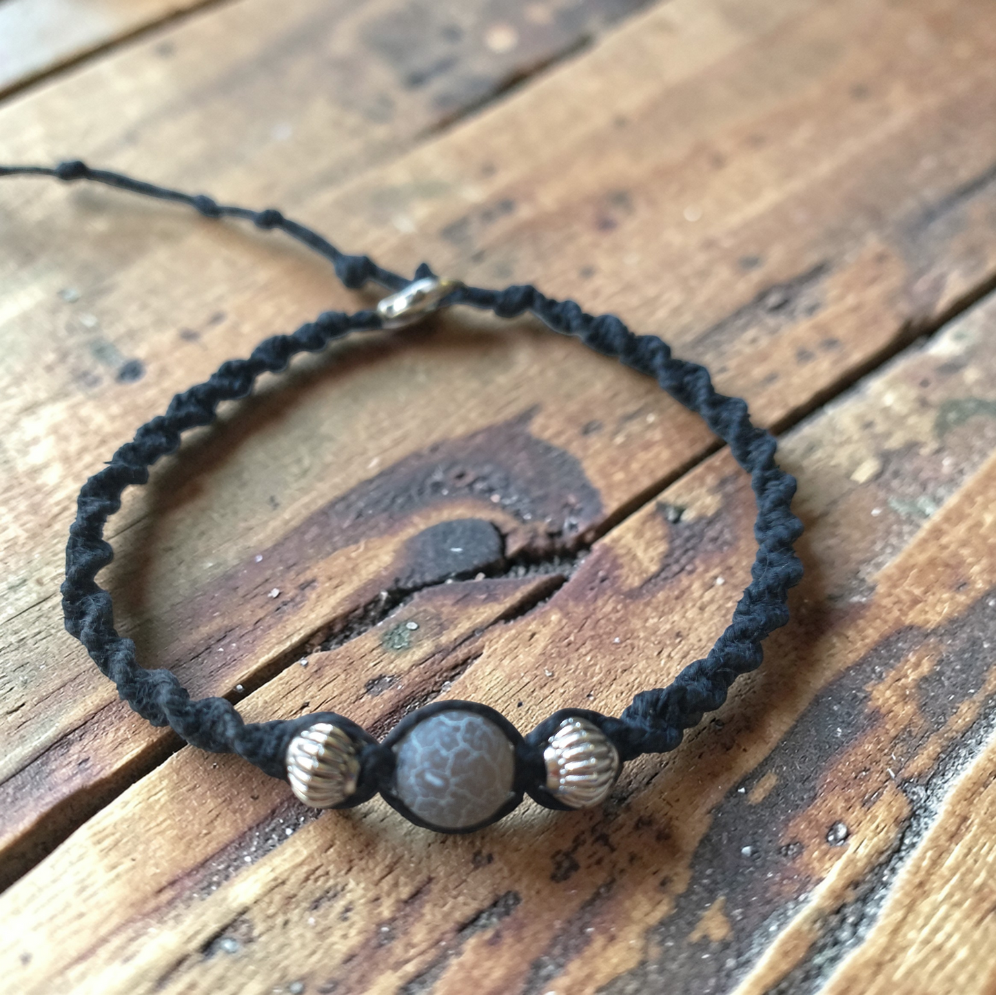 Agate Stone Anklet Hemp Ankle Bracelet