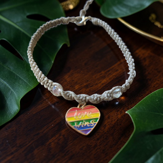 Rainbow Love Wins Anklet Hemp Ankle Bracelet