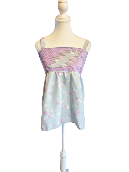 Baby Blue Vintage Bolt Apron Top