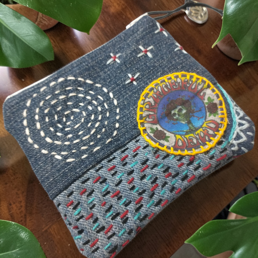 Bertha Hand Embroidery Zipper Pouch Coin Purse