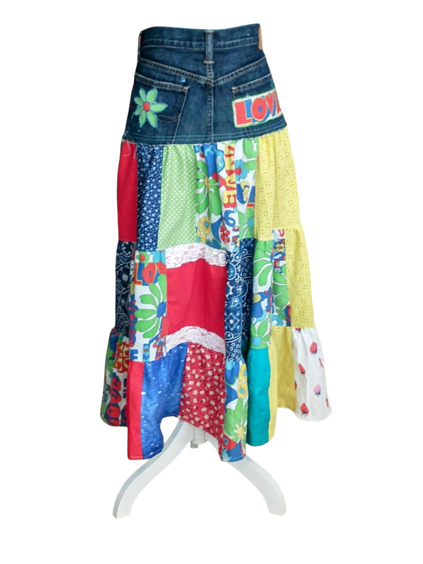LOVE Patchwork Spinner Skirt