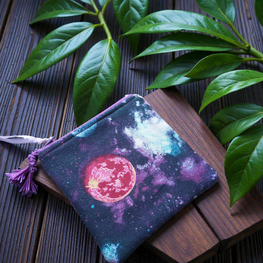 Outer Space Glitter Zipper Pouch Coin Purse