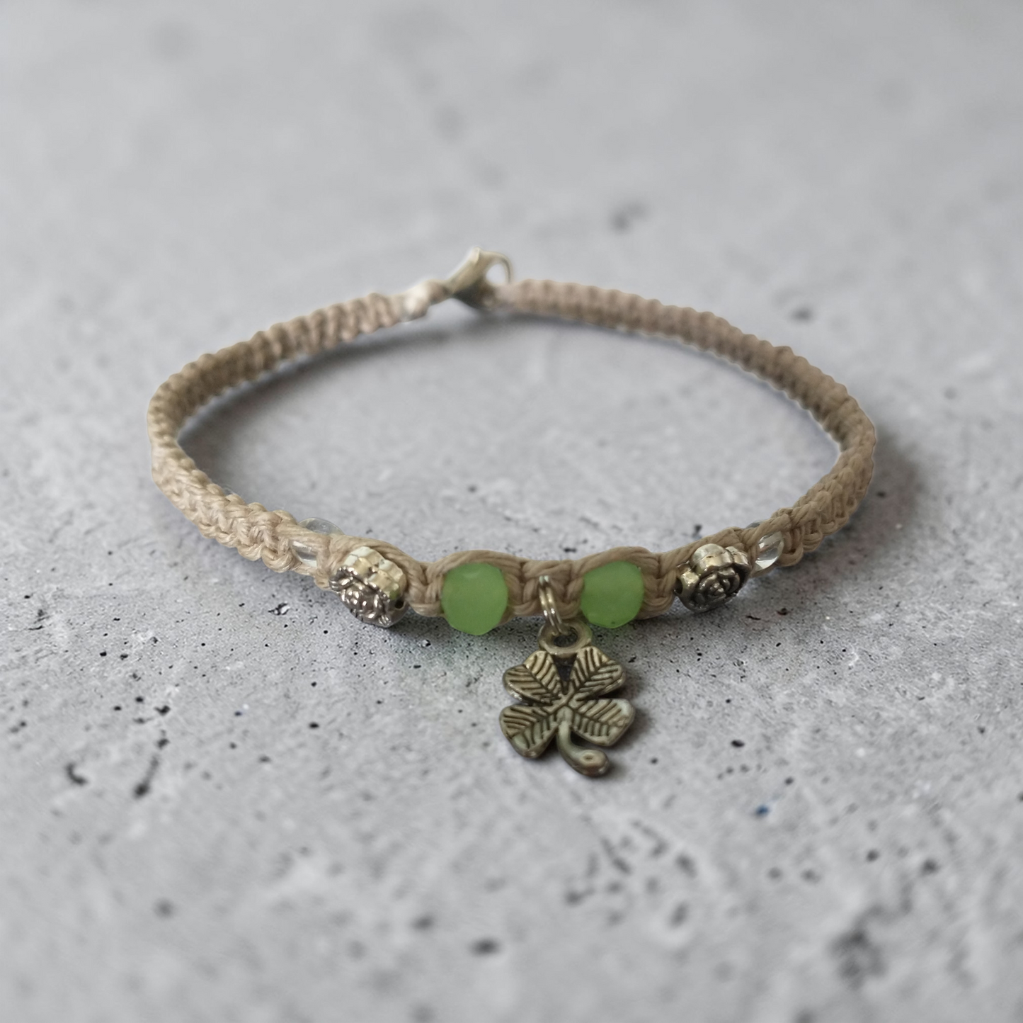 Shamrock Anklet Hemp Ankle Bracelet