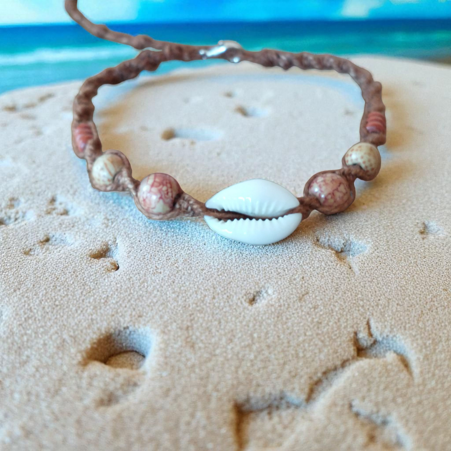 Cowrie Shell Hemp Anklet
